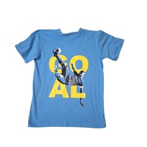 NWT Children's Place Light Blue shortsleeve GOAL  tshirt  XL 14